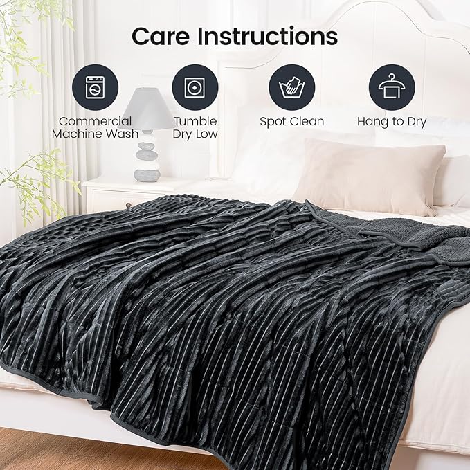 Sherpa Fleece Adult Weighted Blanket 20lbs - Image 6