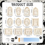 Simgoing 12 Set Wood Ghost DIY Frames Decorating Craft - Image 2