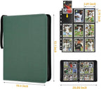 GERMUN 3 Ring 9 Pocket Zipper Card Binder, 720 Double Sided Standard PU Trading - Image 2