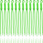 KJML DIY Paracord Keychain 12pcs Paracord Rope Keychain Braided Cord Rope Bag by KJMLDIY
