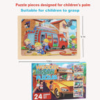 Puzzles for Kids Ages 4-6, 4 Packs 24 Piece Wooden Jigsaw Puzzle for Toddlers - Image 8