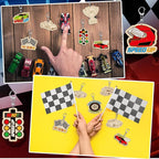 RattanView 24 Pcs Race Car Craft Color Your Own Keychains Diy Craft Wooden - Image 5