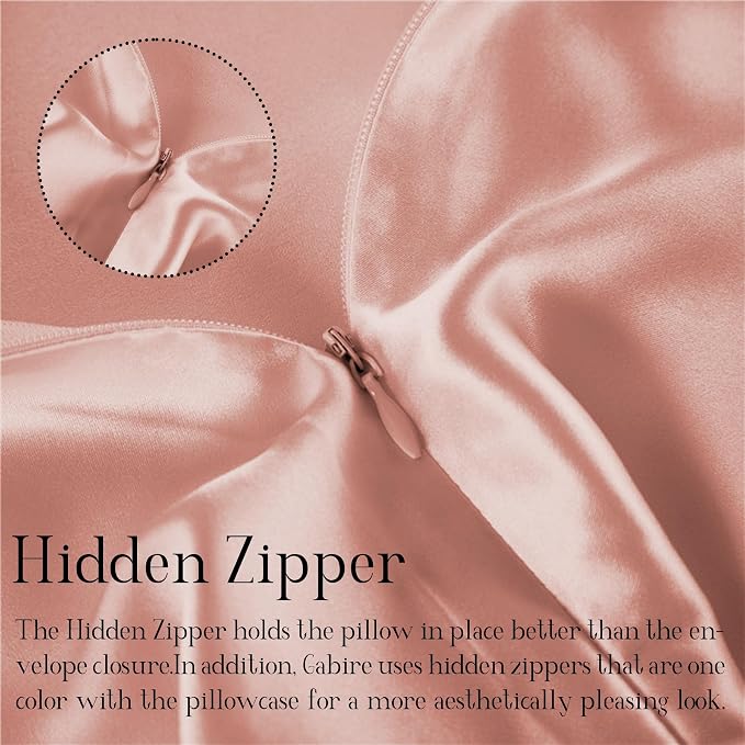 Gabire Mulberry Silk Pillow Cases Set of 2, Both Sides Real Silk Pillowcases - Image 4