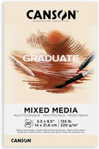 Canson Graduate Natural Mixed Media Pad, 5.5x8.5 inch, 20 Sheets | Artist Paper by Unknown
