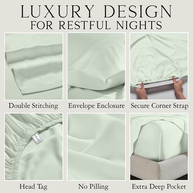 Karissa Mae Cooling Bamboo Viscose Queen Size Pillowcase Set | 100% FSC - Image 3