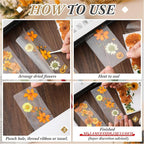 Fuyoooo 376 Pcs Pressed Flowers Bookmark Making Kit, DIY Bookmark Laminating - Image 4