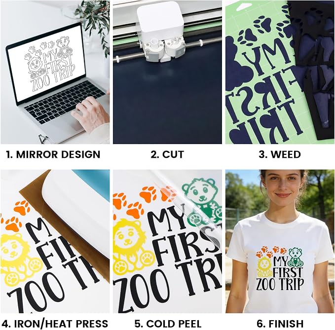 White PU HTV Heat Transfer Vinyl Roll 12" x 20 FT, Easy Weed Iron On Vinyl - Image 3