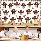 gisgfim 80Pcs Western Cutouts Wild West Cowboy Cowgirl Hat Decorations Bulletin - Image 5