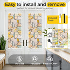 OHTMERU 3D Stained Glass Window Privacy Film, Heat Control UV Blocking Static - Image 5
