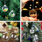 12 Pcs DIY Clear Plastic Fillable Balls Ornament, 2.36Inch Christmas Balls | - Image 5