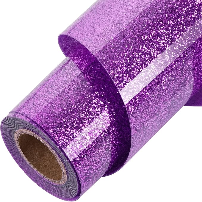​TORC Purple Glitter HTV Purple Heat Transfer Vinyl HTV Rolls by TORC