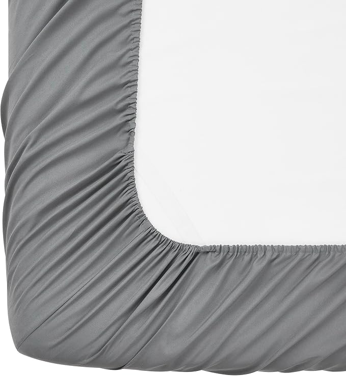 Twin XL Fitted Sheet Only with Full Elastic & Built in Corner Sheet Straps to - Image 5