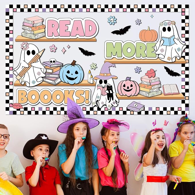 Halloween Ghost Bulletin Board Halloween Reading Classroom Decorations Cute - Image 7
