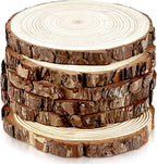 FSWCCK 6 Pack Nature Unfinished Round Wood Slices, 7-8 Inches Wooden Circle by FSWCCK