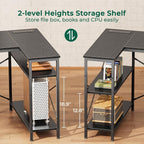 Huuger L Shaped Office Desk - Image 7