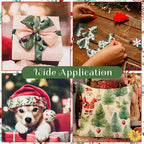 HunnmingRe 20 Pcs 10''x10'' Christmas Woodland Quilting Fabric Square Santa - Image 5
