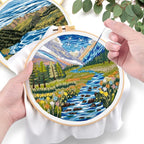ERKOON 5 Sets Embroidery Kit for Beginners, Butterfly Cross Stitch Set for - Image 5