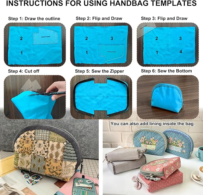 5Pcs Boxy Bag Making Templates for DIY Sewing Enthusiast | Bag Making Supplies - Image 6