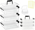 3-Tier Large Capacity Stackable Bead Organizer Box 90 Pcs, Portable Plastic by Unknown