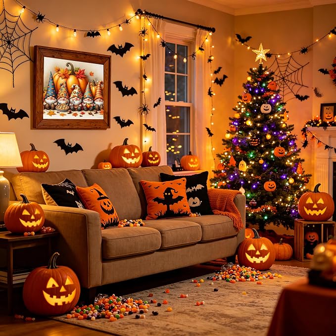 KYOQFVN Halloween Stamped Cross Stitch Kits - Image 5