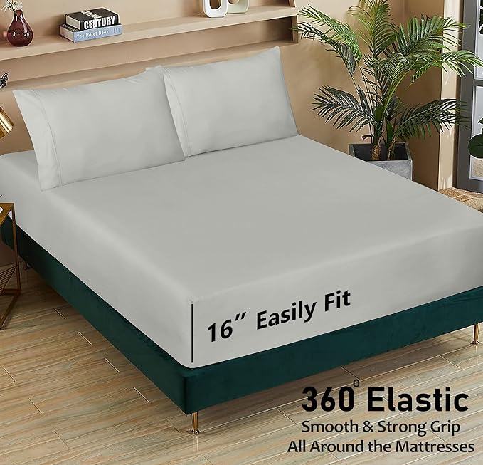 RUVANTI 100% Cotton Sheets – California King Percale Bedding, Cooling & - Image 5