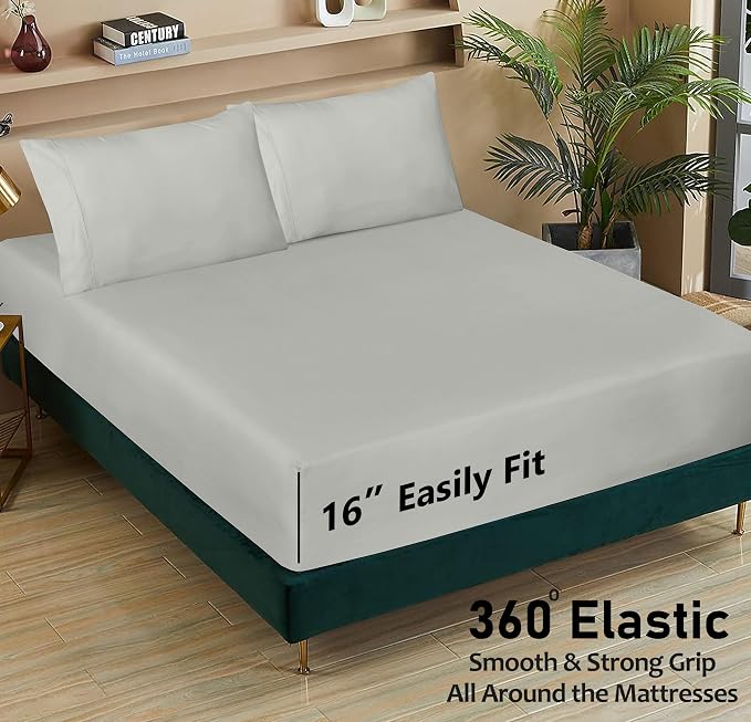 RUVANTI 100% Cotton Sheets – Full Size Percale Bedding, Cooling & Breathable - Image 5