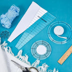 5 Pcs Acrylic Quilting Template Ruler 10 Inch Dresden Plate Template - Image 7