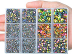 10000Pcs 2-Boxes Mixed Size Hot Fix Round Crystals Gems Glass Stones Hotfix - Image 4