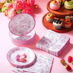 Zhehao 120 Pcs Disposable Paper Plates and Napkins Bulk Birthday Party - Image 7