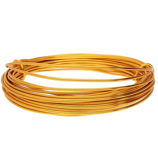 The Beadsmith Anodized Aluminum Wire – 12 Gauge – 39 feet – Gold Color – - Image 2