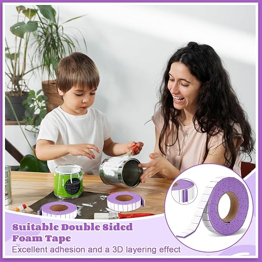 168 Pcs Foam Tape Craft Double Sided Precut 3/4 X 1/2 Inch 3D Adhesive Foam - Image 6