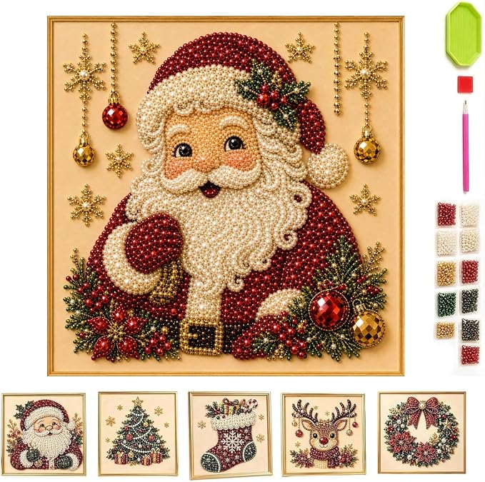 DIY Christmas Pearl Diamond Painting Art Kit by Unknown