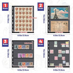 40 Sheet Stamp Pages for Stamp Album Binder 1/2/3/4 Pockets Collectors Postage - Image 2