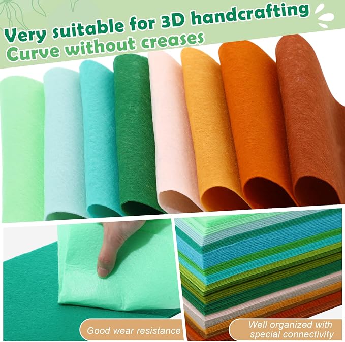 Tegeme 100 Pcs 8 x 12 Inches Felt Fabric Sheet - Image 4