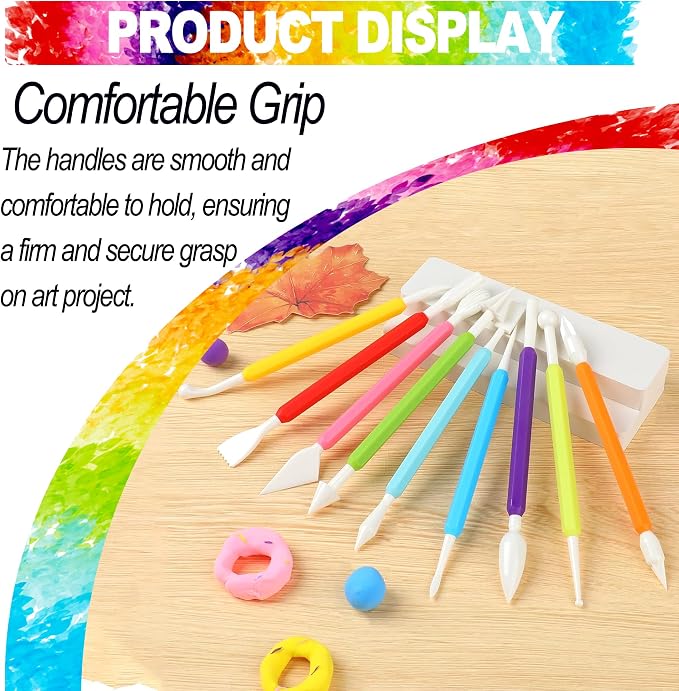 LINPHCEY Air Dry Clay Tools for Kids Ages 8+ Pottery Clay Tool Kit Plastic Clay - Image 6