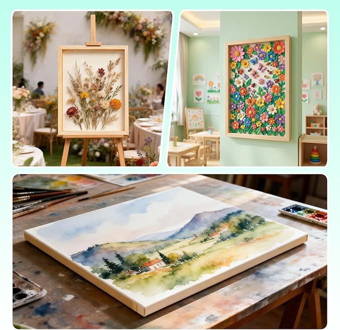 FSWCCK 2 Pack 12 x 16 inch Wood Panel Boards, Unfinished Wood Canvas Panels - Image 6
