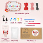 WaldyWop Crochet Kit for Beginners Adults, Wobbles Crochet Animal Kit, Complete - Image 2