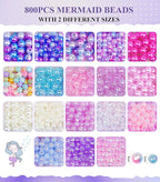 DUDUCOFU 900Pcs Mermaid Bracelet Making Kit - Image 3