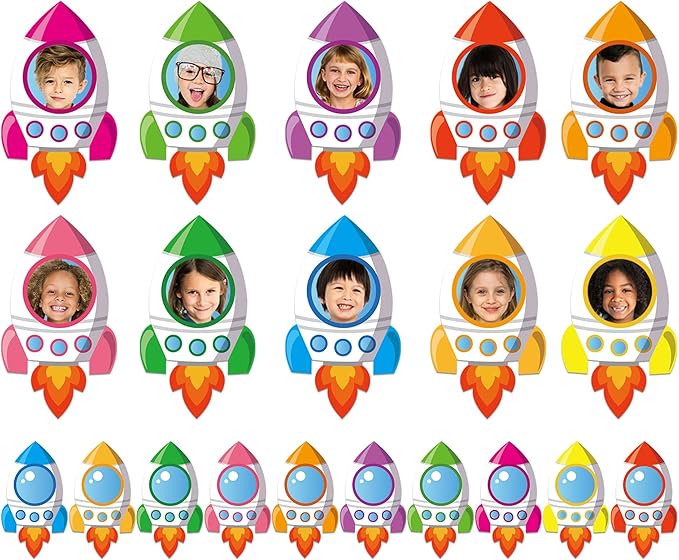 gisgfim 80Pcs Rocket Cutouts Back to School Decorations Bulletin Board Outer by gisgfim
