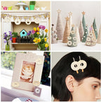 100 Pcs Unfinished Wood Cutouts Donut Wooden Shapes Dessert Wood Crafts - Image 6