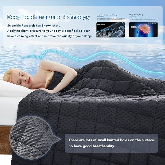 Topcee Weighted Blanket for Adults, Minky Dots Heavy Blanket for 110-130lbs - Image 3