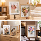 2Pack 5x7 Shadow Box Frame w. Mini Crochet Flower Bouquet, Small Shadow Box - Image 4