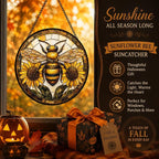 Yellow Bee Sunflower Acrylic Suncatchers - Image 6