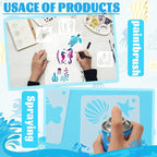 Augshy 56 Pieces Small Summer Sea Ocean Beach Stencils - Image 4