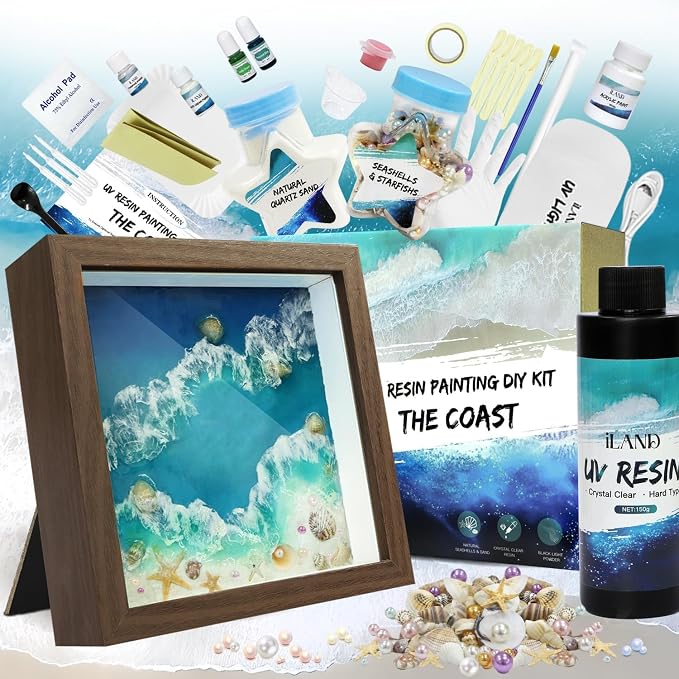 iLAND Crafts for Adults Zen Ocean Resin Art Kit, Creative Teen Crafts Resin Kit by ILANDTradingCoLtd