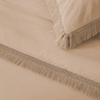 Andency Taupe Comforter Set Queen, 3 Pieces Boho Tassel Lightweight Bedding - Image 7