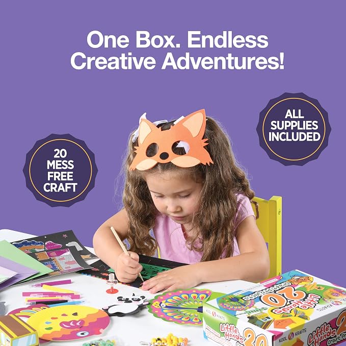 20 Arts & Crafts Kit for Kids, All-Inclusive, No Mess Craft Kits & Supplies for - Image 4