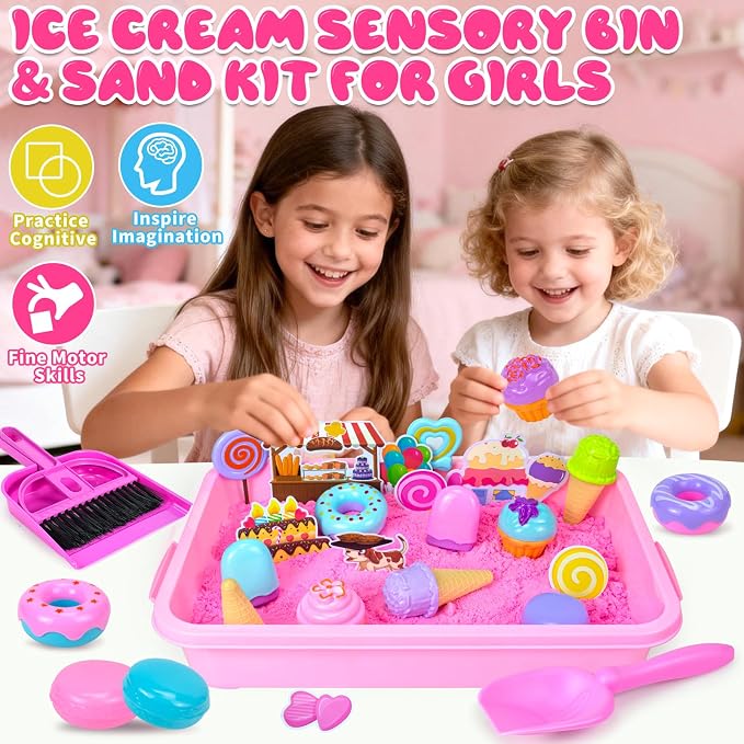Sensory Bin, Ice Cream Sand Box Set - Image 5