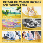 ESRICH Stretched Canvas for Painting 12 x 12 Inch, 10 Pack Blank Canvas -5/8 - Image 5