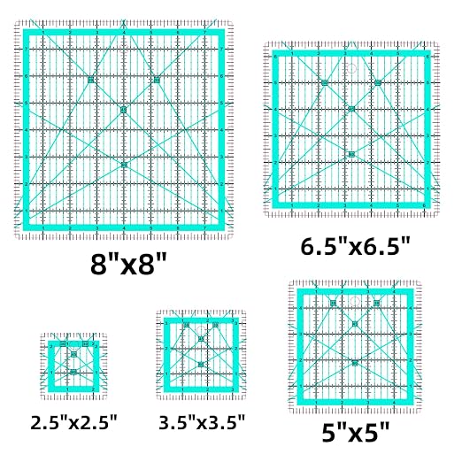 8 Quilting Rulers, | Quilting Templates, Quilting Squares, Quilting Rulers and - Image 4
